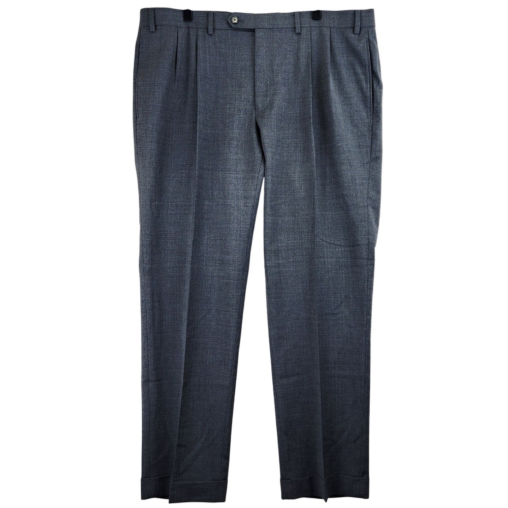 Lauren Ralph Lauren High Performance Wool Pleated Pants Mens 38x30 Grey Cuffed